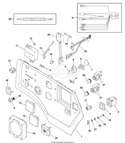 Control Panel (80029865) Diagram and Parts List for 030719-01  Briggs and Stratton Generator